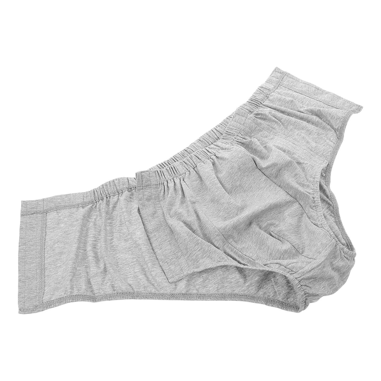 

Men'S Easy Put On Take Off Briefs Leak Proof Incontinence Rehabilitation Hidden Snap Side Opening Sturdy Cotton Grey Underwear