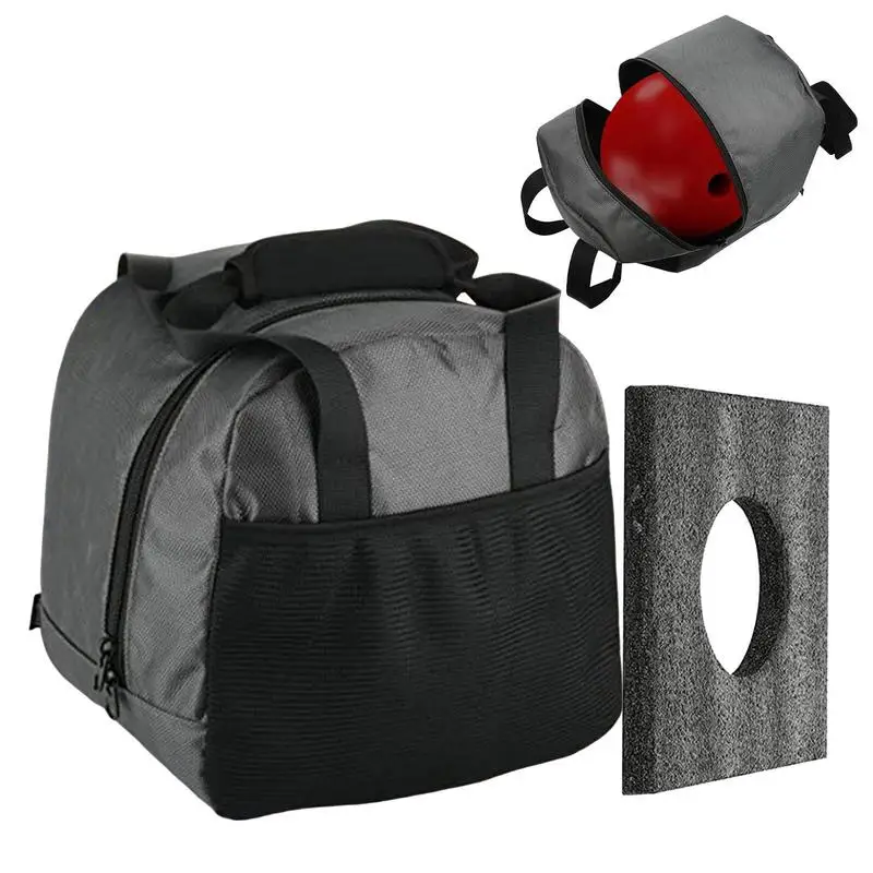 Portable Bowling Ball Tote Bowling Bag With Padded Ball Holder Durable and Stylish Single Ball Tote Bag Packs Bowling Accessorie