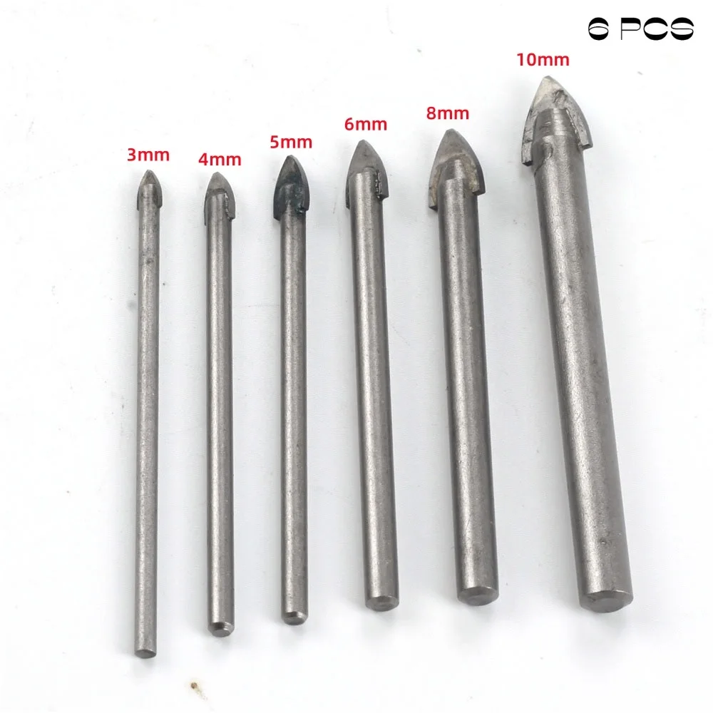 Imagem -02 - Vidro Mármore Porcelana Lança Cabeça Cerâmica Telha Broca Bits Conjunto pá Broca 10 12 mm Peças de
