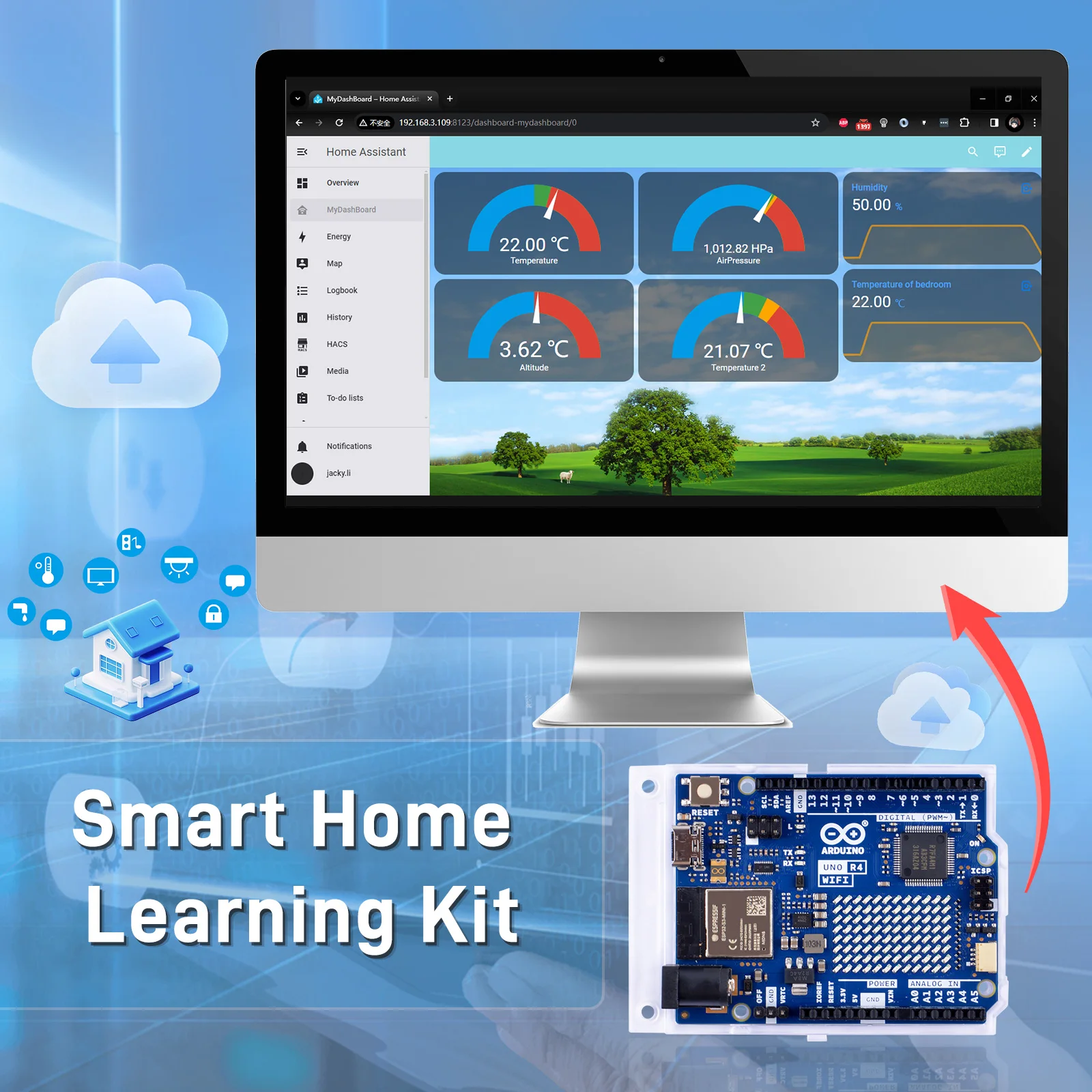 Imagem -02 - Geeekpi-cloud Ready Starter Kit para Arduino Uno r4 Wifi