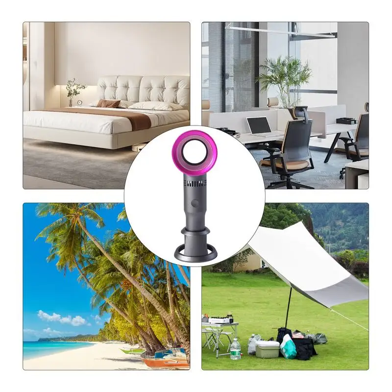 Portable Handheld Misting Fan 3 Speed Adjustable Travel Fan Small USB Rechargeable Table Fan Small 360 Degree Design Desk Fan