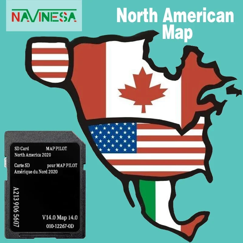 

for Mercedes E-class/GLC/AMG/C-class Vehicle Garmin Navigation 2020 SD Card 32GB Update V14 USA/CAN/MEX Maps GPS A2139065607