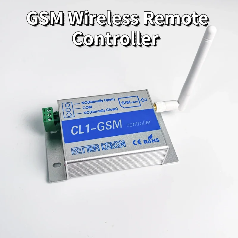 Controlador remoto inalámbrico CL1-GSM, enchufe de interruptor inteligente GSM y SMS para puerta de seguridad del hogar, persiana, abridor de puerta