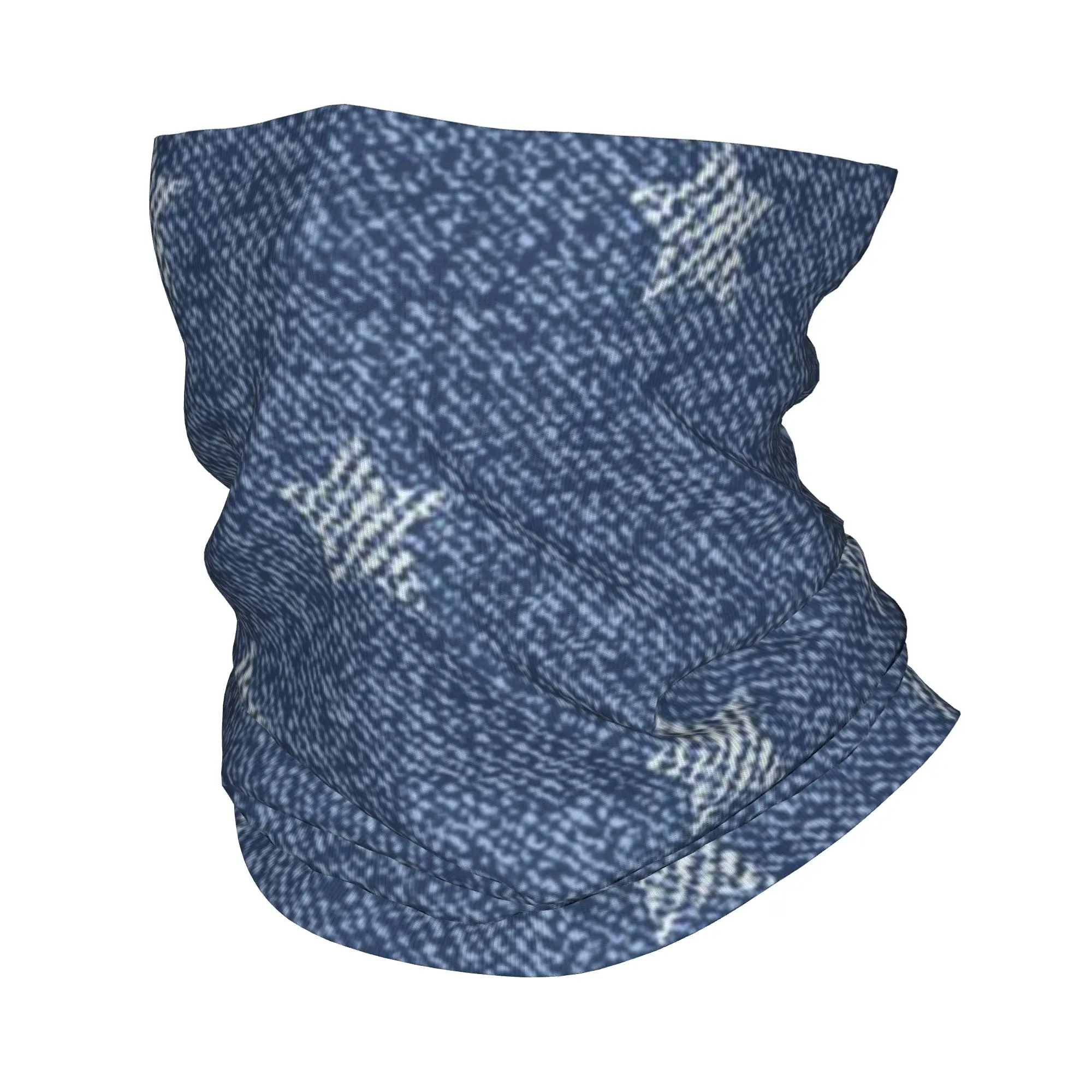 

Blue (5) Bandana Gaiter Club Denim texture Face Scarf Multi-use Adult Winter Neckerchief
