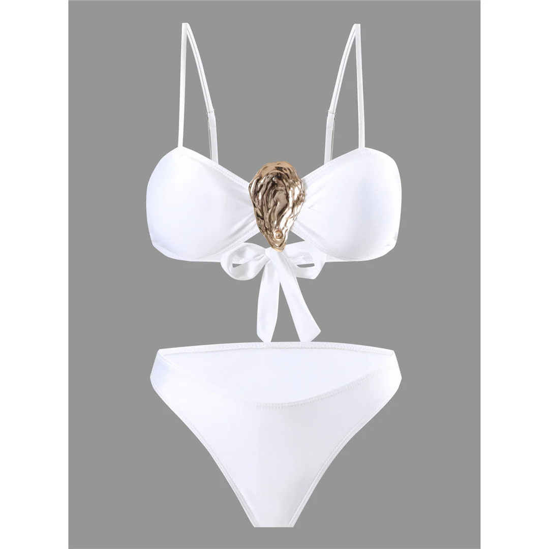 S - XL, mit Rock, brasilianischer Bikini, Damen-Badeanzug, dreiteiliges Bikini-Set, Damen-Badebekleidung, gepolsterter Badeanzug, Badeanzug, Schwimmbekleidung V6635 – Detail 4