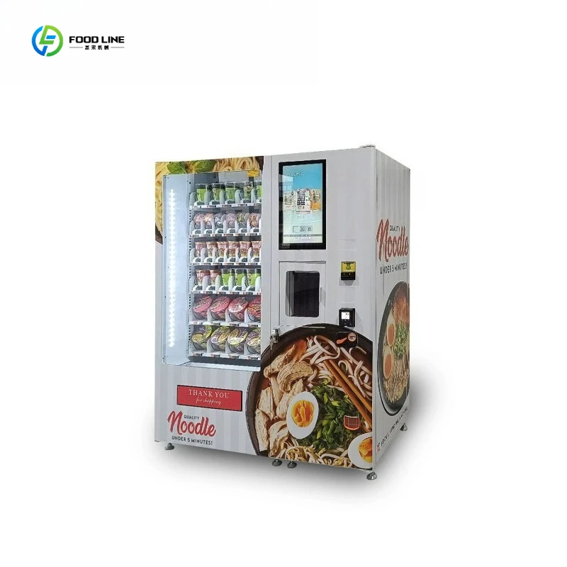 Premium Hot Noodle Vending Machine with Touchscreen Selection FL Customized Hot Food Vending Machine