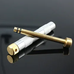 Brass Fire Piston Outdoor Survival Emergency Tool Aluminium Fire Piston with Char Cloth Campers Survival Preppers Fires Tube