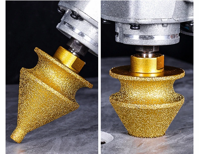 Gelöteter Pagodenbohrer M10 Diamant-Fasenfräser Turmbohrer für Fliesen, Steinplatten und Gestein – Integrierter Bohrer für Entgratungen – Diamantwerkzeuge – Detail 2