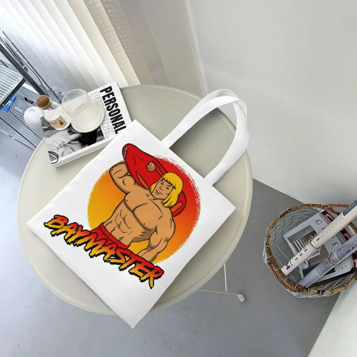 Parody Funny He-man Heman Merch Canvas Tote Bag for Women Simple style Master Of Universe He Man Casual Bags Handbang