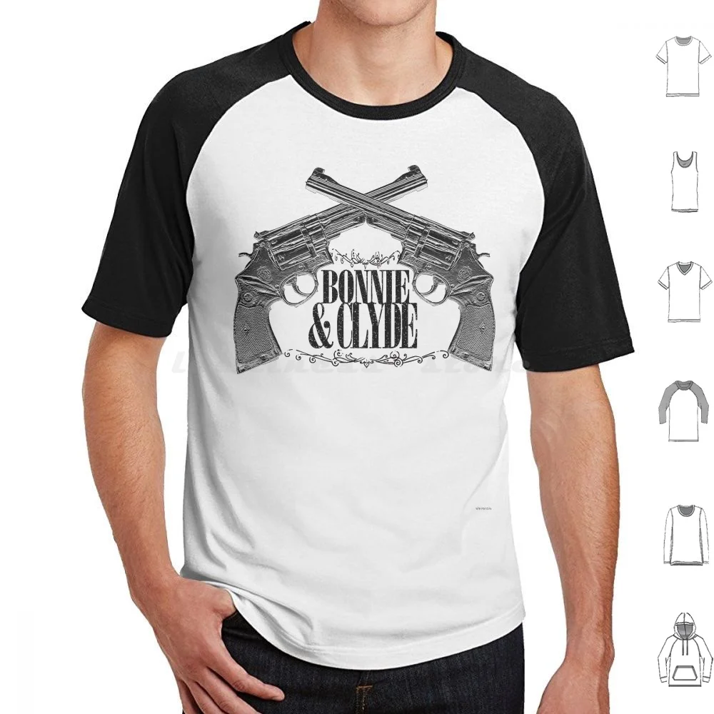 Bonnie & Clyde Crossed Guns T Shirt 6xl Cotton Cool Tee Bonnie And Clyde Bonnie Parker Clyde Barrow Musical Theatre Broadway