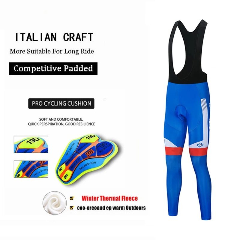 

2026 Winter Thermal Pants FDJ Team Men Cycling Bike Fleece Bicycle Trouser Tight MTB Wear Pantalone Invernale Ciclismo UAE Pants