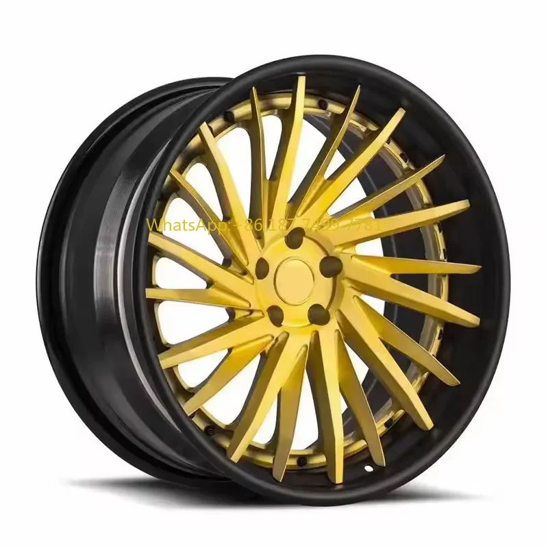 

Позолоченное двухсекционное автомобильное колесо со спицами и глубокими дисками диаметром 19–26 дюймов. Silverado Chrysler 300C Новый 30 мм