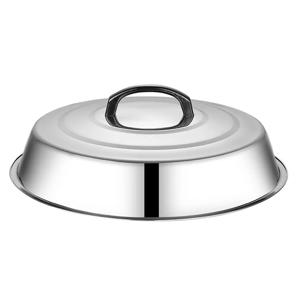 

Stainless Steel BBQ Lid Grilling Dome Cover Food Protector Metal Food Cover For Griddle Plates Kitchen Camping