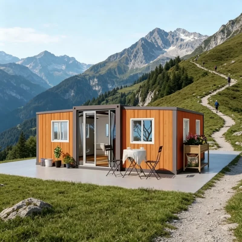 Foldable Container House Collapsible Modular Room Customized Thermal Protection Mobile Unit for Mountain Lodge Forest Shack Sale