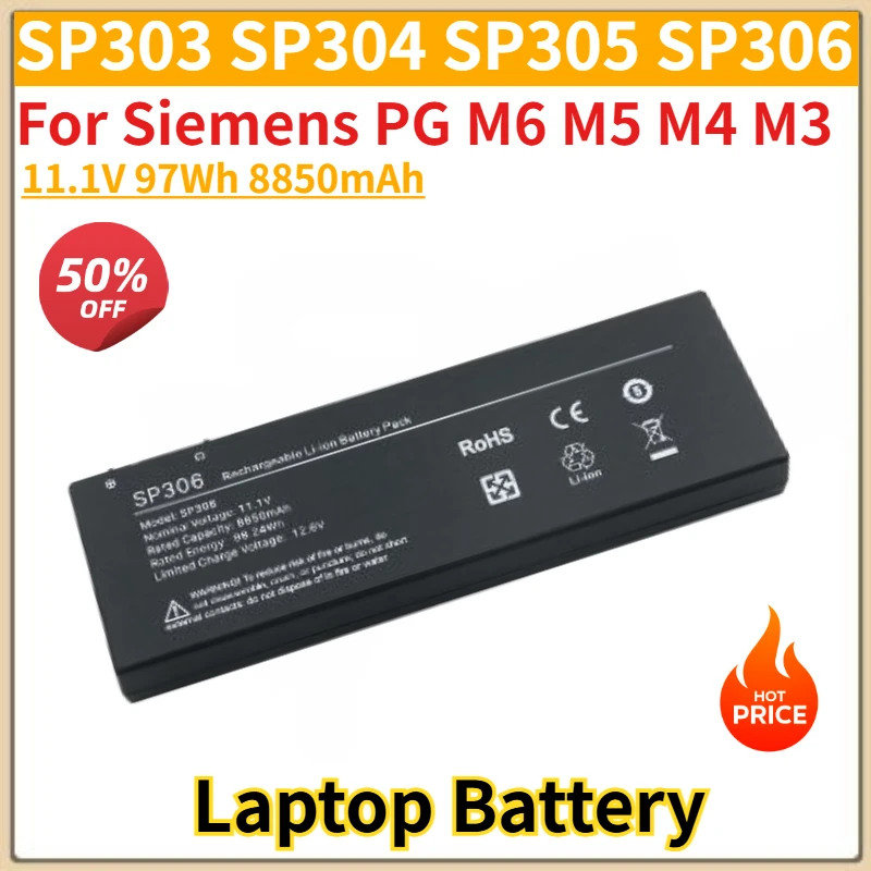 High Quality 11.1V 97Wh 8850mAh Laptop Battery SP303 SP304 SP305 SP306 For Siemens PG M6 M5 M4 M3 Brand New Replacement Battery