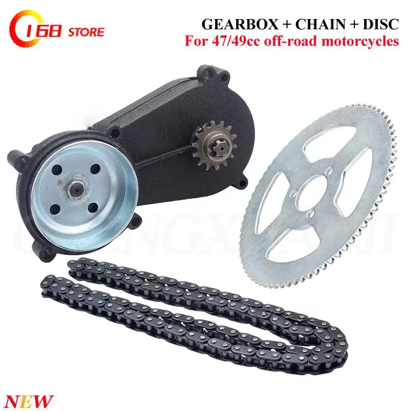 Motorcycle T8F 54T 29mm Rear Chain Sprocket T8F 126 Link Chains 14T Transmission Gear Box For 47cc 49cc Pocket Bike Mini Moto