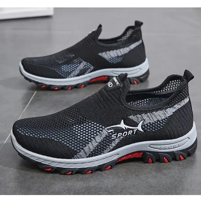 

Summer New Men's Shoes Flat Casual Shoes Polyurethane Soft Bottom Sports Breathable Mesh Sports Shoes Men
