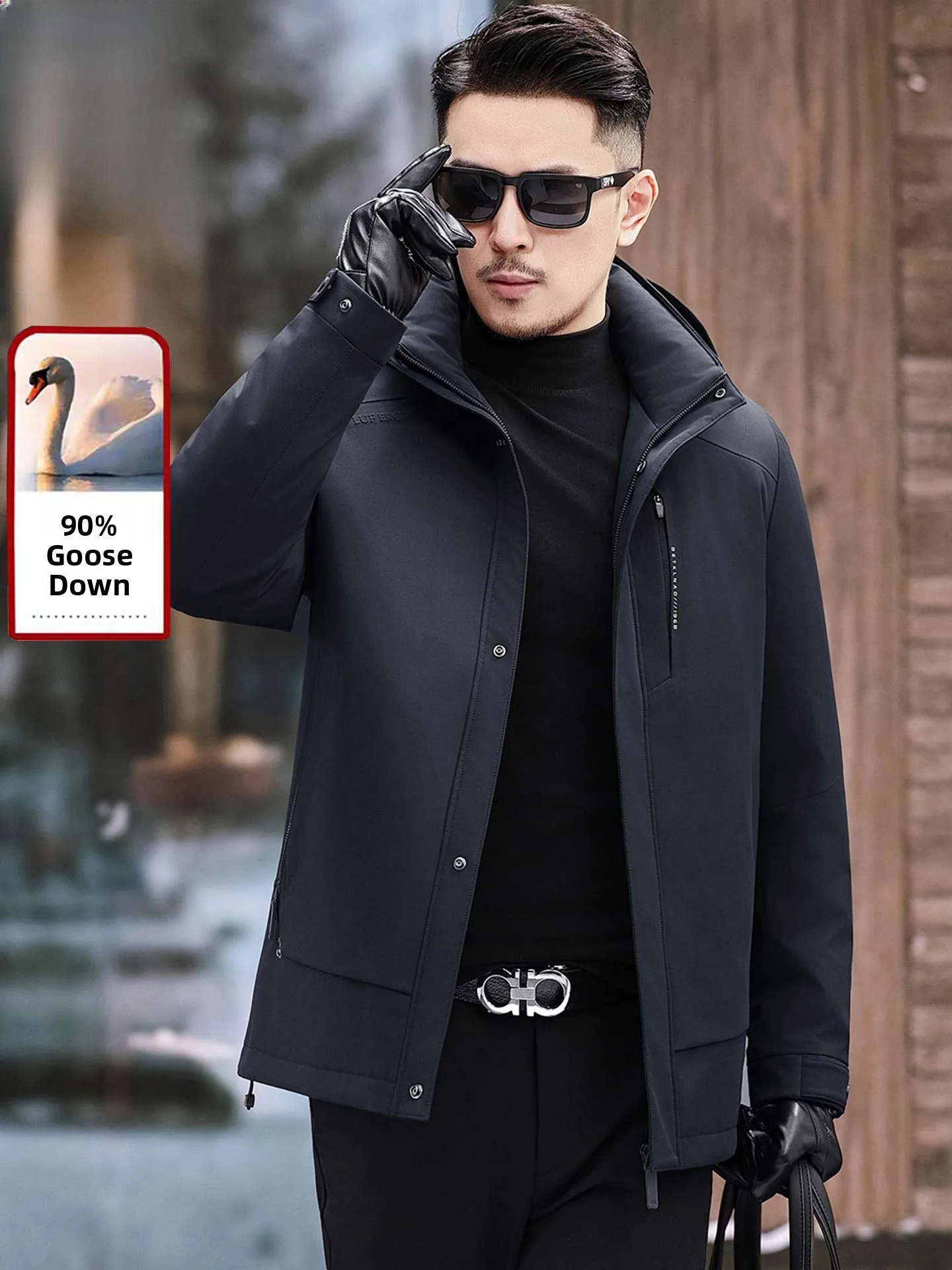 

TUCANO High-End Goose down Jaet Men's Midlife Removable Inner Thi Warm Winter New Sle Cold Resistance Clothing