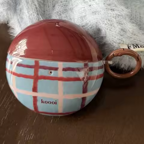 Vintage Red Grid Winter earphone case for huawei FreeBuds 5i 6i 7i SE2/SE3 FreeClip 2 charging box Shockproof Coque Cover