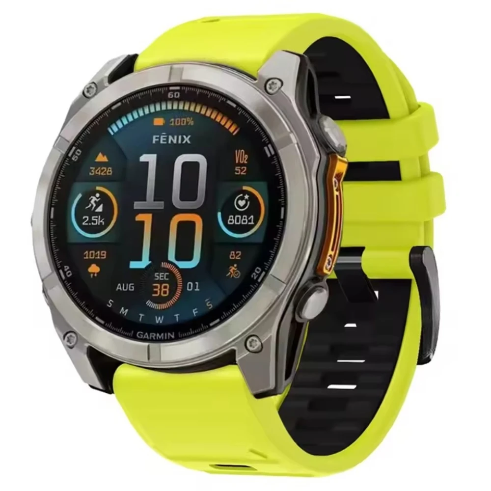 Sport Silicone 22 26mm Watch Strap For Garmin Fenix 8 E 7 7X 6 6X Pro 5 5X/MARQ/G1/Forerunner 970 965 955 QuickFit Band Bracelet view 2