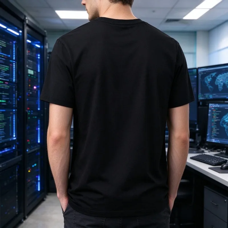 Password Binary Code T-Shirt Men Modal Short Sleeve Hacker Programmer Graphic Casual Techwear Street Tee Retro Urban Trendy
