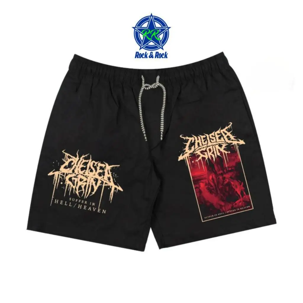 

Новые летние спортивные повседневные мужские шорты Chelsea Grin Plecee, черная повседневная футболка унисекс премиум-класса, модный топ с короткими рукавами