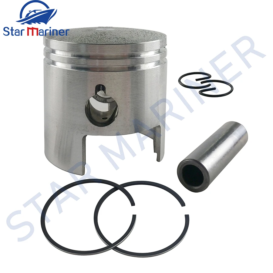 

350-00001-1 Piston Set STD For Tohatsu Outboard Motor 2T 18HP M18E 350-00001-0 350-00001 Diameter 60mm