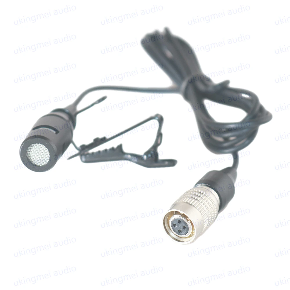 Micrófono de solapa Lavalier con enchufe de 4 pines, transmisor inalámbrico para Audio Technica Bodypack, micrófono unidireccional