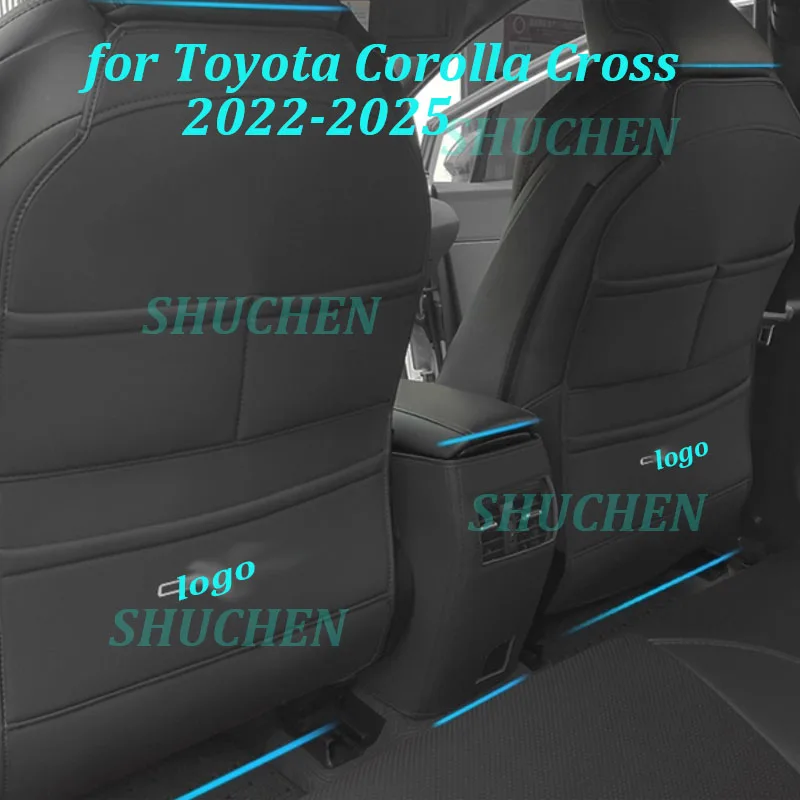 

Car Seat Anti-kick Pad for Toyota Corolla Cross 2022-2025 Seat Back Kick Protector Dirt-proof Leather Cover Interior Accessories