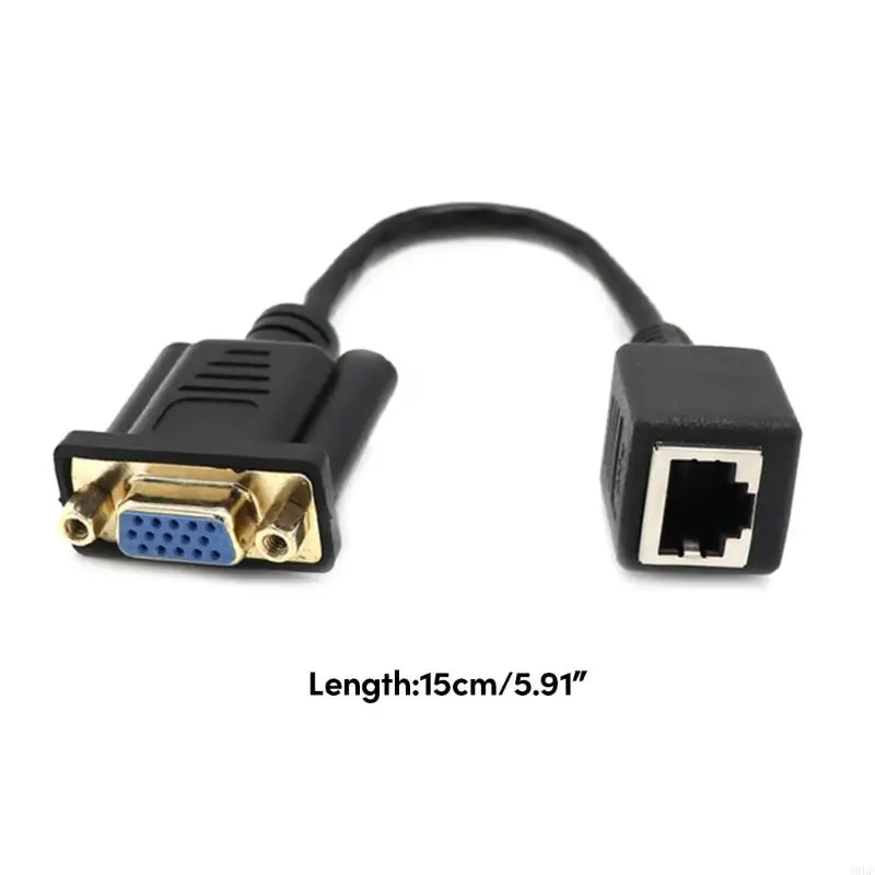 A9LF 15 pines VGA a RJ45 Networks Connapter conversión Cable Conector femenino/Masculino a Convertidor cable