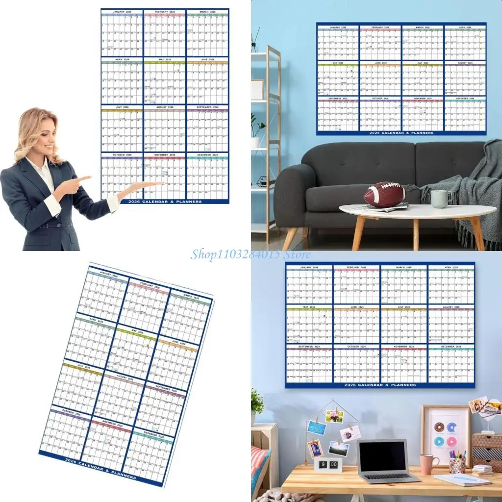 

R6FF календарь на весь год на 2026 год, настенный планировщик на 2026 год, стираемый настенный планировщик, календарь для офиса