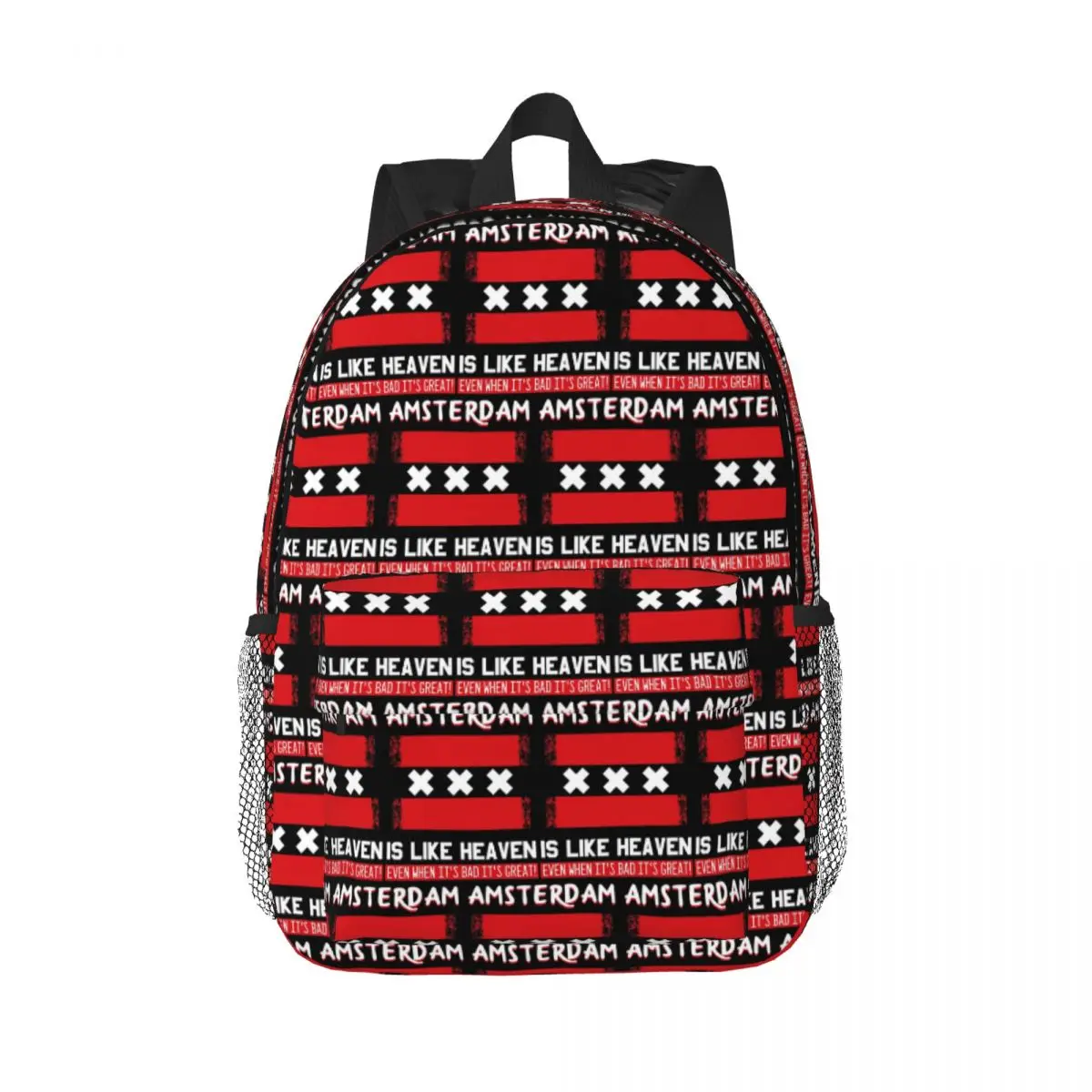 

Amsterdam Flag Backpack Hot Sale Daypack Large Capacity Boys Girls BookBag Shoulder Bags for Men Women Children School Bag