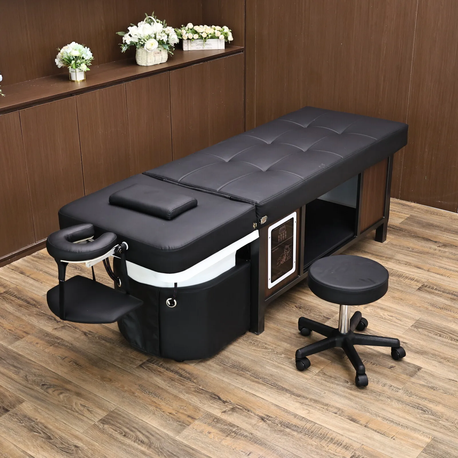 2026 Head Spa Shampoo Bed with Basin and Steamer 3 in 1 Hair Washing Massage Table Salon Beauty Equipment with Stool Furniture - view 3