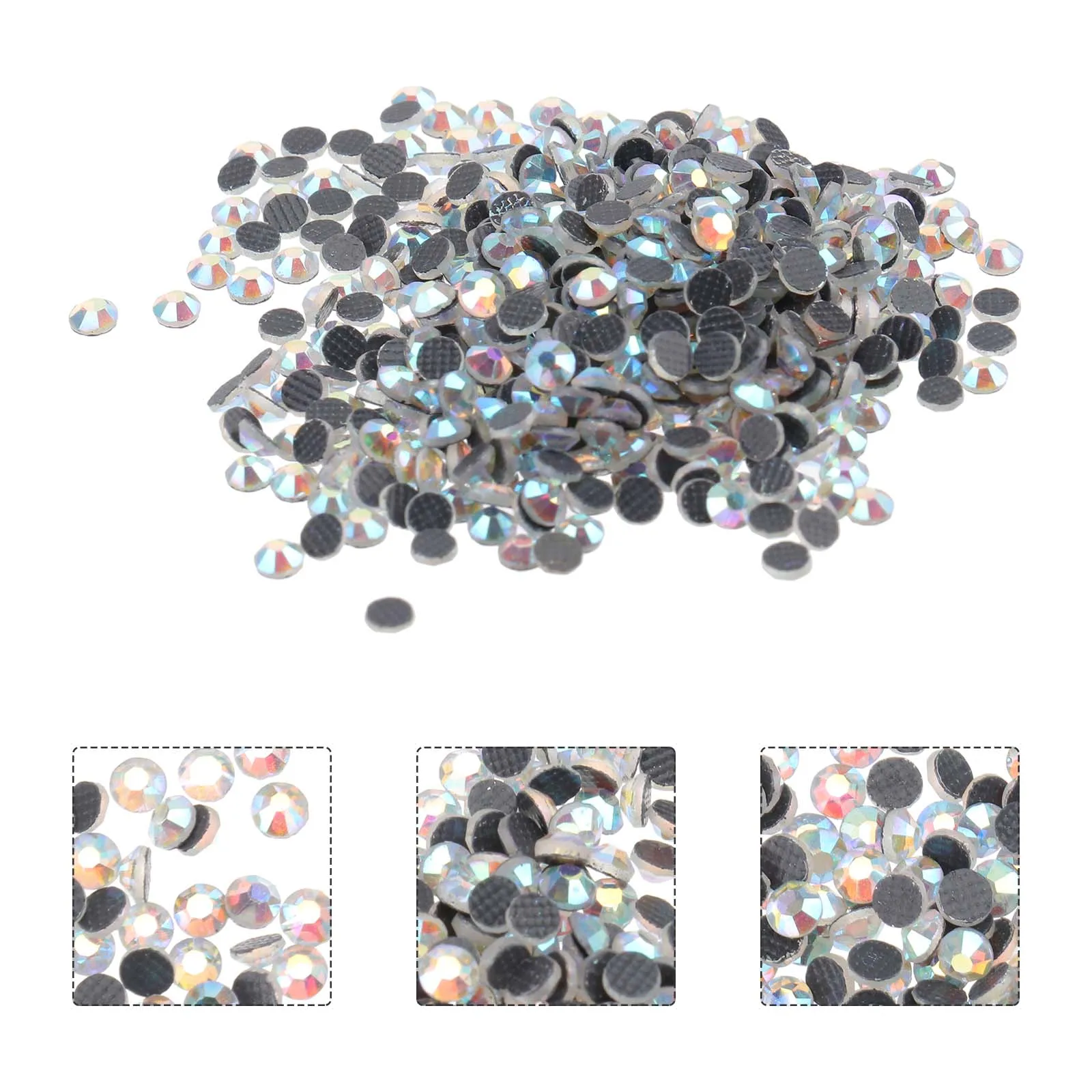 

1440Pcs DIY Crystal Stones Ab 3Mm Ss10 Hotfix Flatback Resin Rhinestones 12 Facet for Car Plate Nail Art Craft