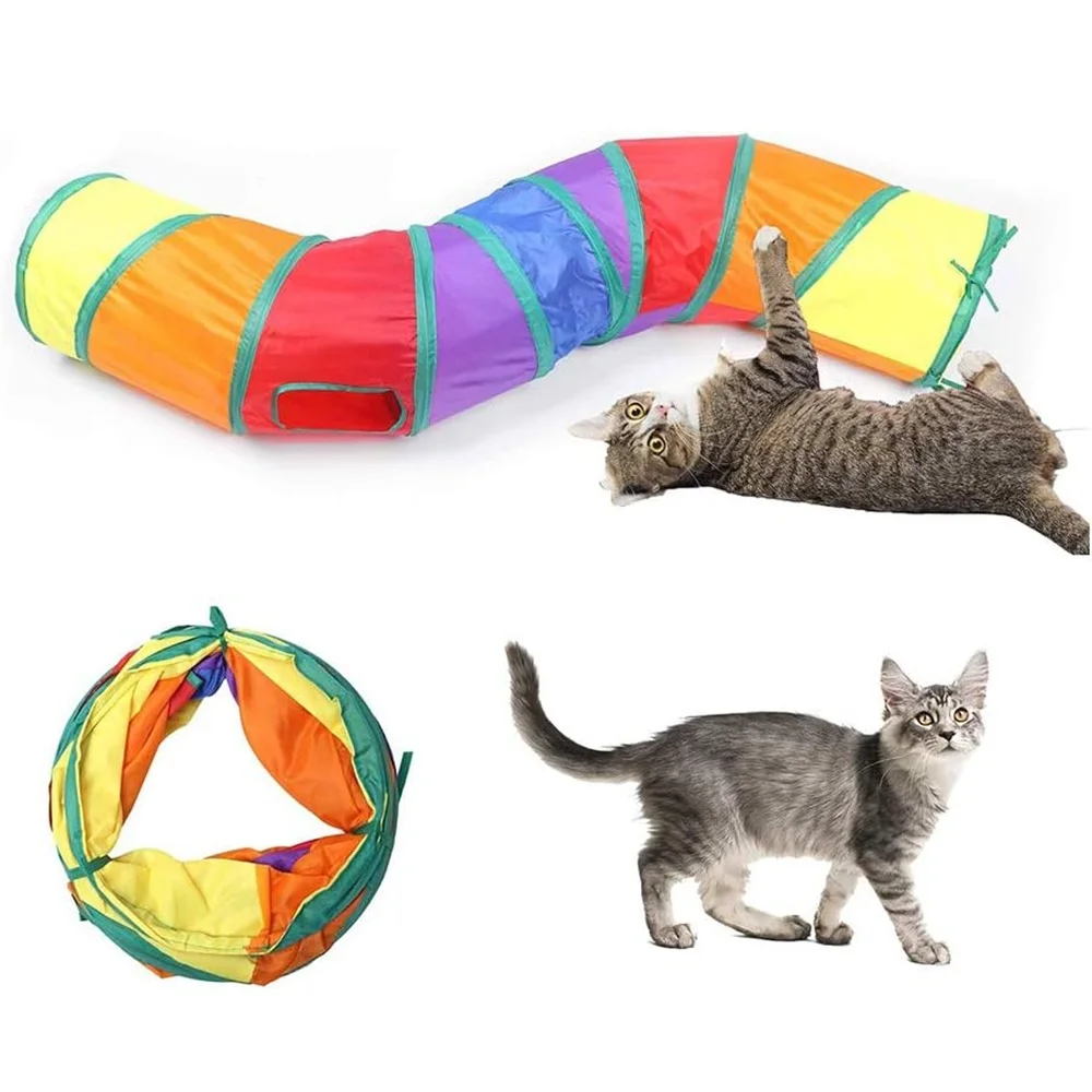Tubo de Túnel para Gatos, Juguetes Plegables, Entrenamiento Interactivo para Gatos, Conejos, Juegos de Animales, Producto para Mascotas