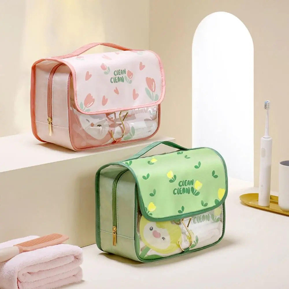 

Waterproof Toiletry Washbag Large Capacity Dry Wet Separation Cosmetic Storage Bag Hanging Portable Travel Makeup Case
