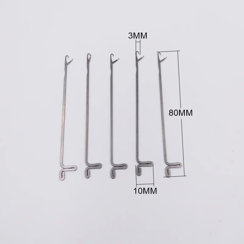 6PCS Crochet Threading Machine Beading Needle DIY Jewelry Making Bracelet Knitting Tool Carpet Wig Hook Tongue Needle Tool