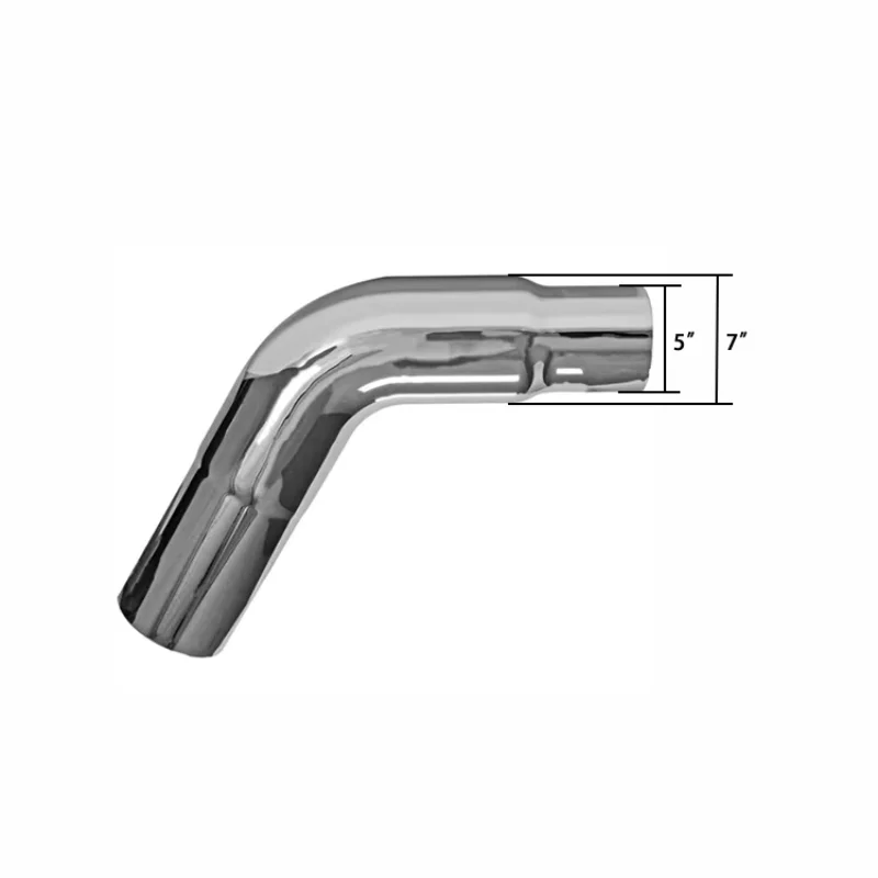 7 Inch Reduced To 5 Inch Stainless Steel 304 Mandrel Bending Exhaust Elbow Pipe For Kenworth