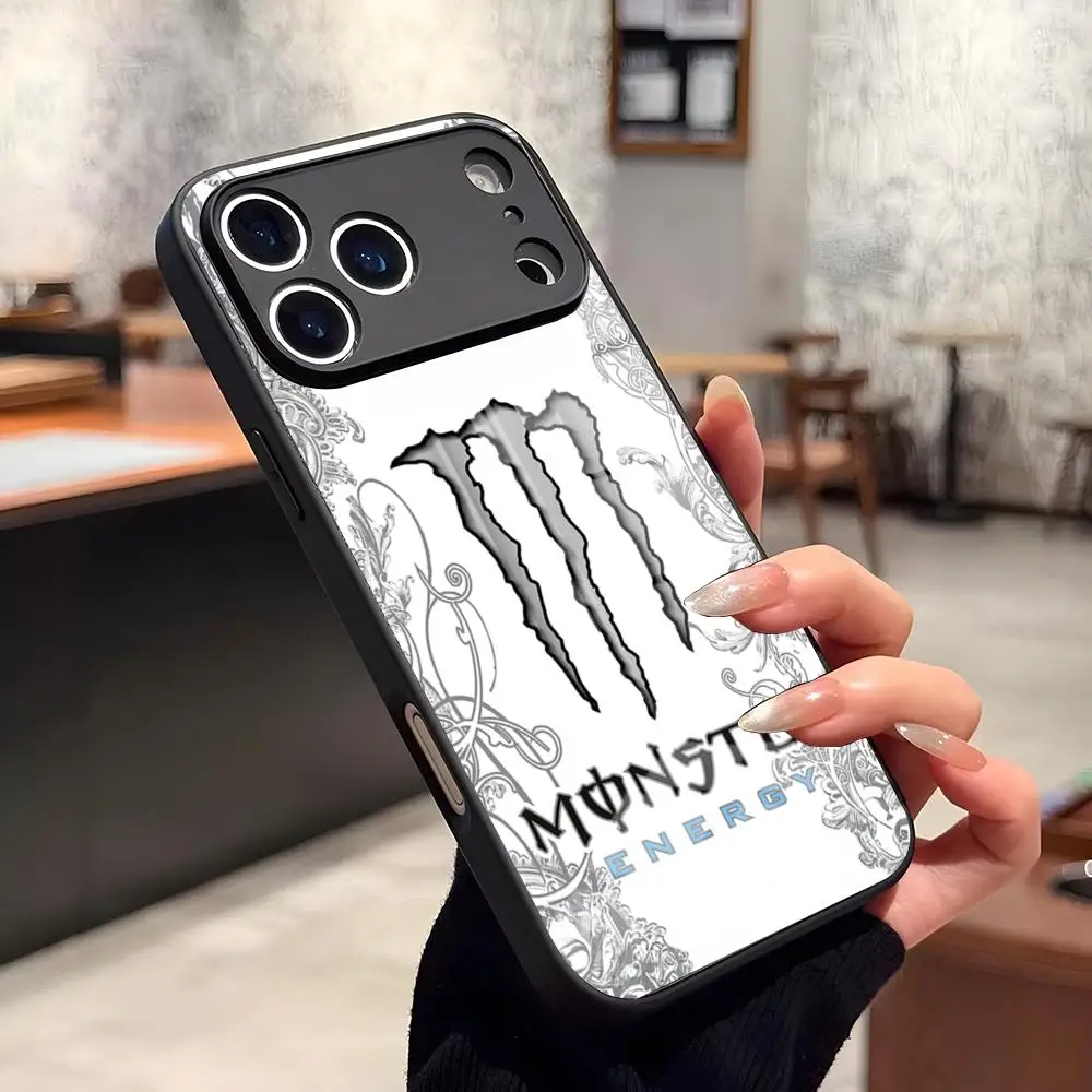 M-Monsteres Phone Case Glass For IPhone18promax 17 Air 16 15 14 Pro Max 13 12 11 X Animation XS XR Plus Cover