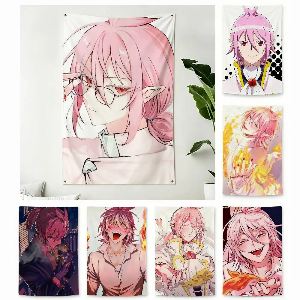 A-Asmodeus Alice Welcome to D-Demon School Home Decor Vertical Flags Indoor Outdoor Hanging Decor for Bedroom Wall Decor