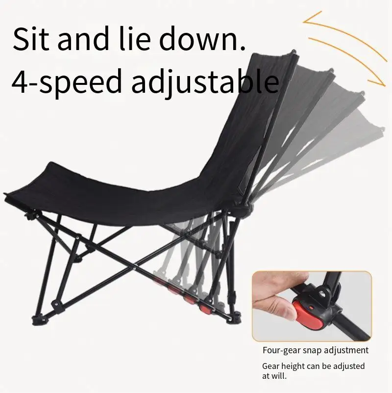 Folding Moon Lounge Chair, Portable Fishing & Camping Stool, Outdoor Recliner for Beach & Leisure