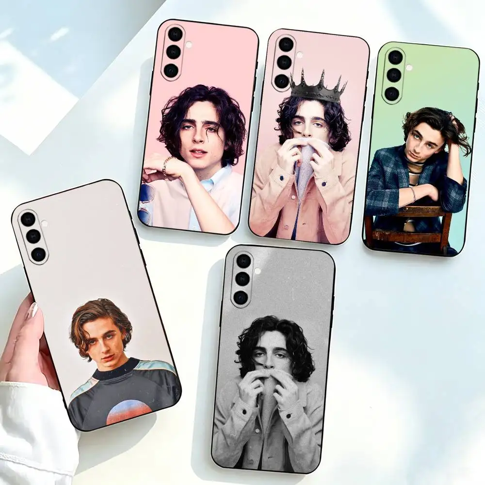 Timothee Hal Chalamet-t Phone Case Black Silicone Soft For Samsung Galaxy A73,A72,A71,A70,A53,A52,A51