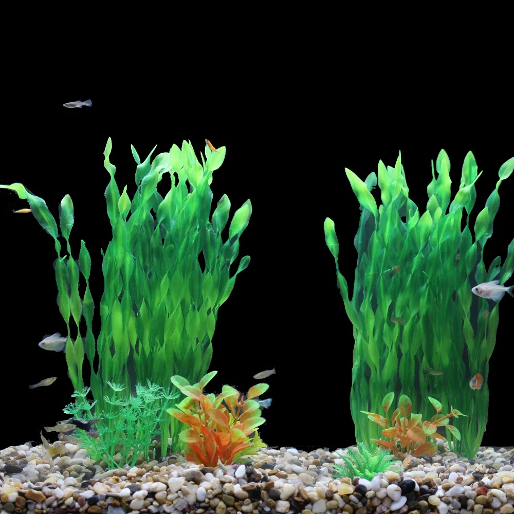 10PCS Fish Aquarium Plants Seaweed Water Plants for Aquarium 30cm Plastic Fish Tank Plant Aquarium Decoration