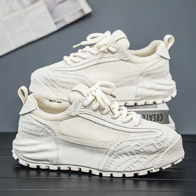 In The Forest Round Nose Men's Jogging Shoes Woven Men's Sneakers Size 48 Tennis Running Man Sports Snekaers Tenys