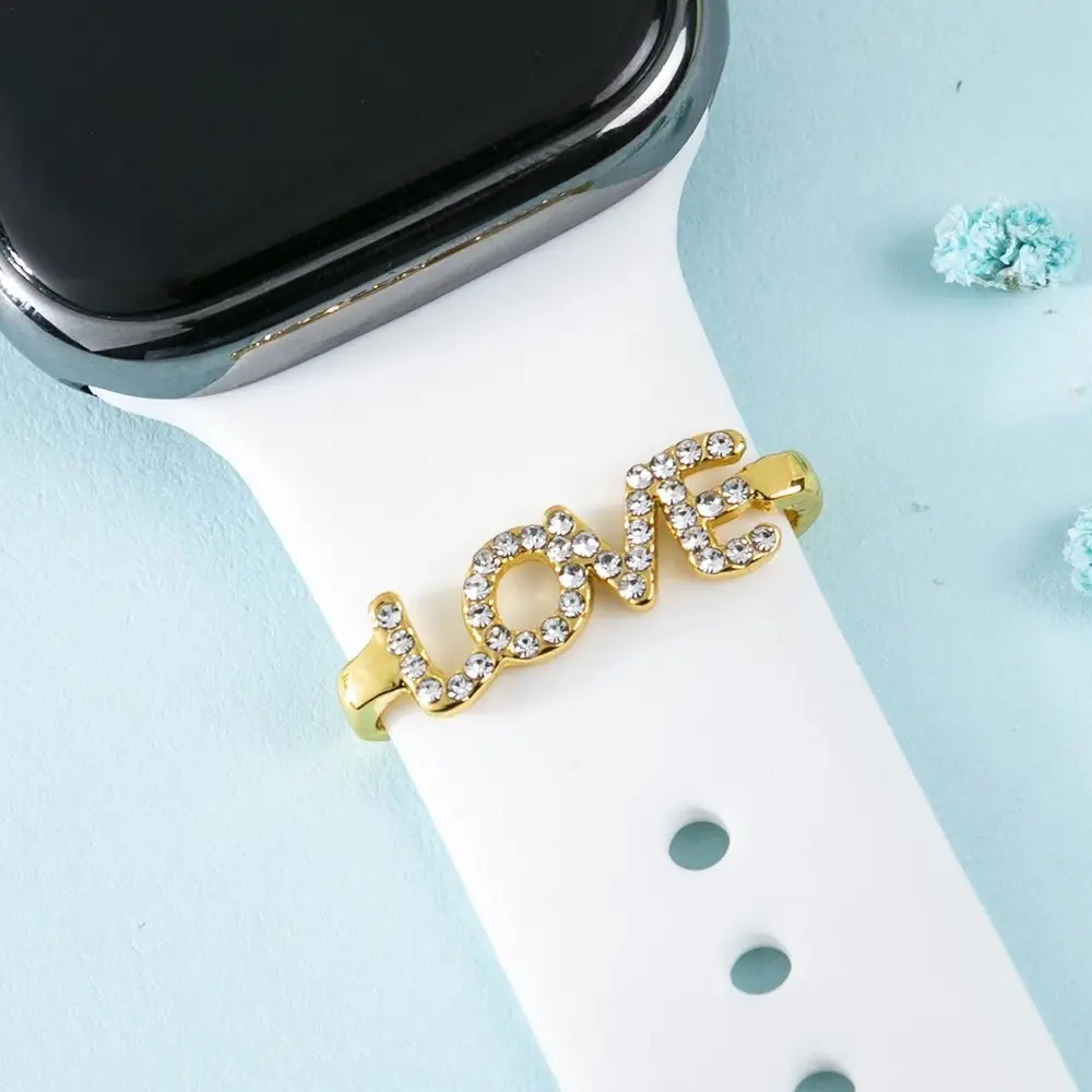 Fashion Alloy Watch Band Decorative Nails Diamond Brooch Watch Band Ornament Decorative Ring Strap Accessories