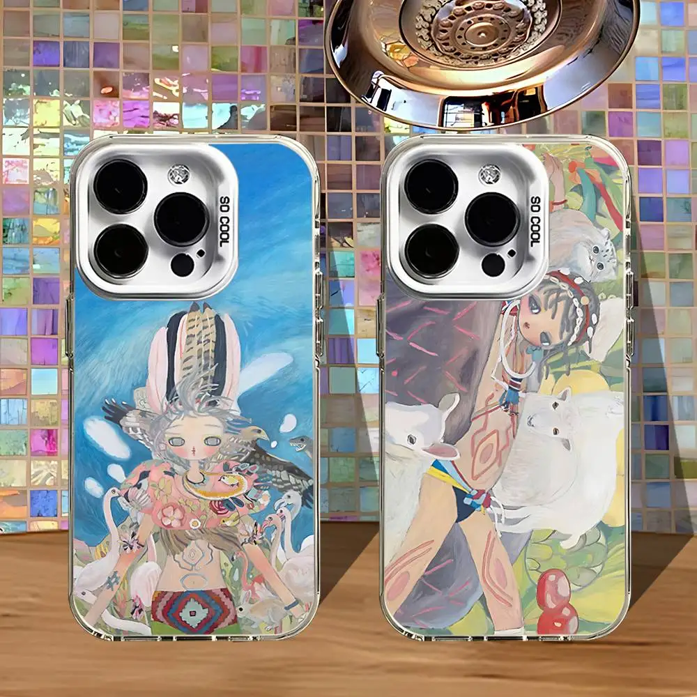 

A-Aya T-Takano Pop Art Phone Case For iPhone 16,15,14,13,12,11,Pro,XS,Max,Plus,Mini,SE4,E White Matte Shockproof Cover