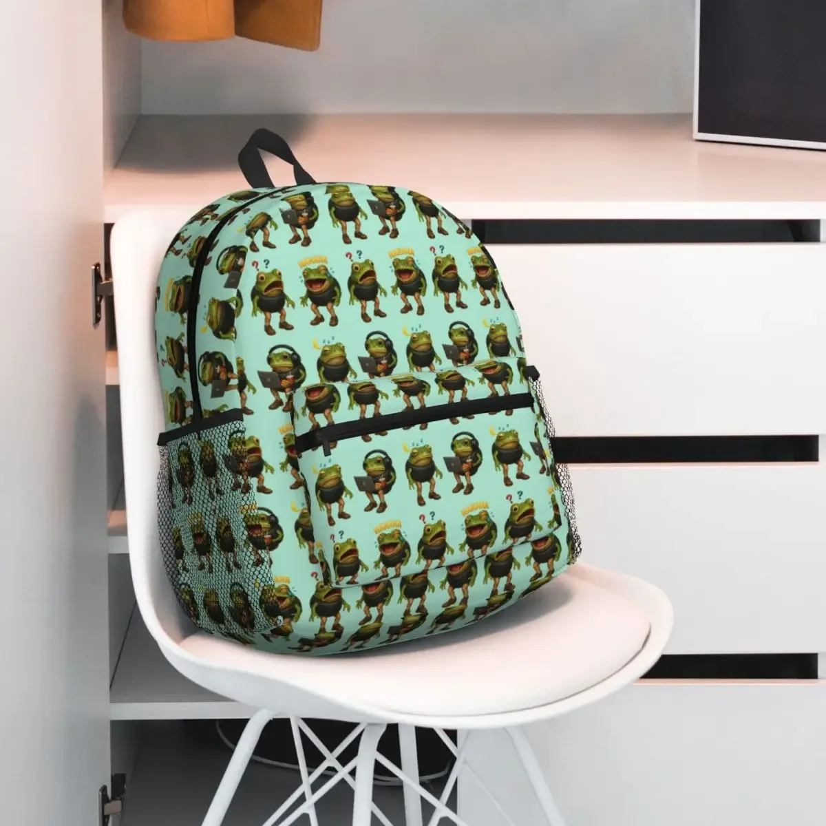 Boneca Ambalabu Realistic Meme Frog Tire Hybrid In Emotional Poses Student Backpack School Bag Daypack Bookbag Shoulder Bags