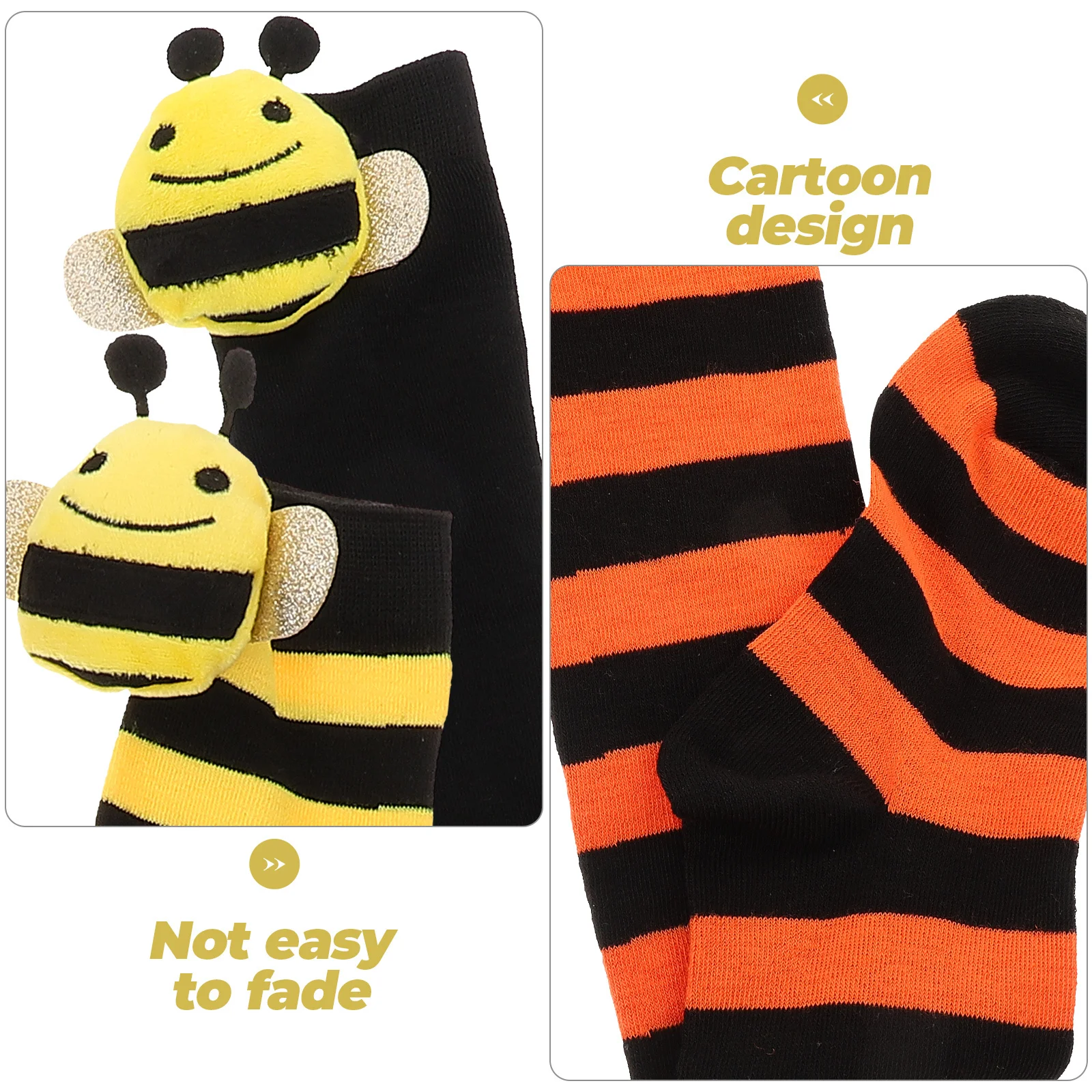 

4Pairs Children Long Socks Soft Comfortable Breathable Fabric Cute Aesthetic Pattern for Girls Cosplay Daily Wear