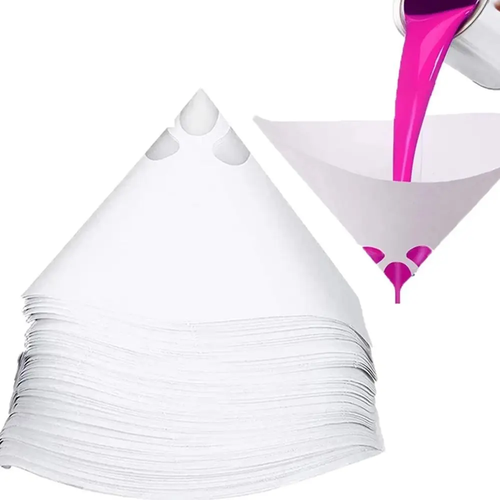 10Pcs Paint Filter Funnel Paper Purifying Straining Cup Disposable 100 Mesh Paint Filter Conical Nylon Micron Paper Funnels