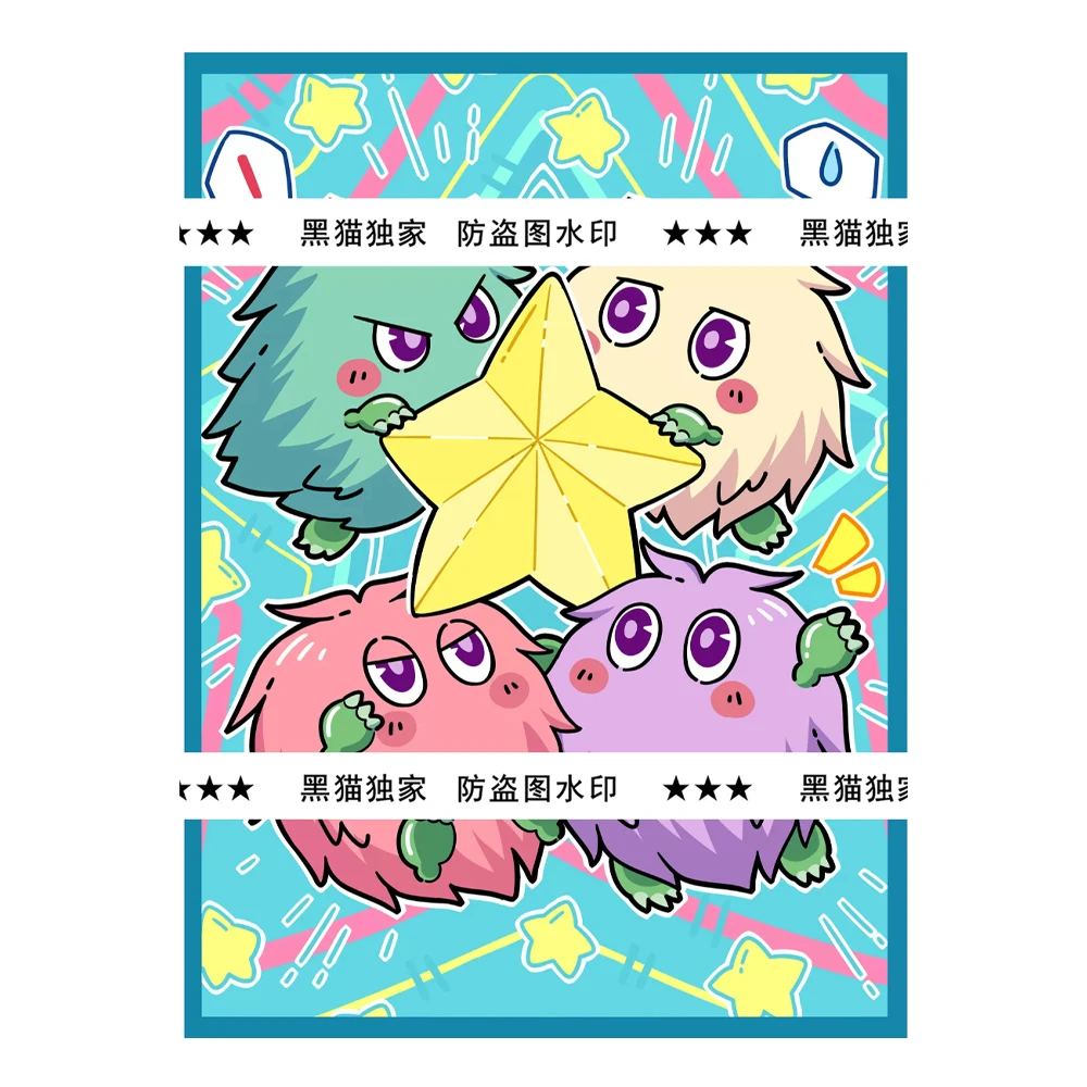 63X90Mm 60Pcs/set Diy Self Made Yu-Gi-Oh! Winged Kuriboh Card Sleeves Color Flash Relinkuriboh Card Protective Cover Gift Toy
